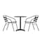 Flash Furniture Lila 23.5in Black Round Aluminum Indoor-Outdoor Table Set with 2 Black Slat Back Chairs TLH-ALUM-24RD-017BK2-GG - alternate 5